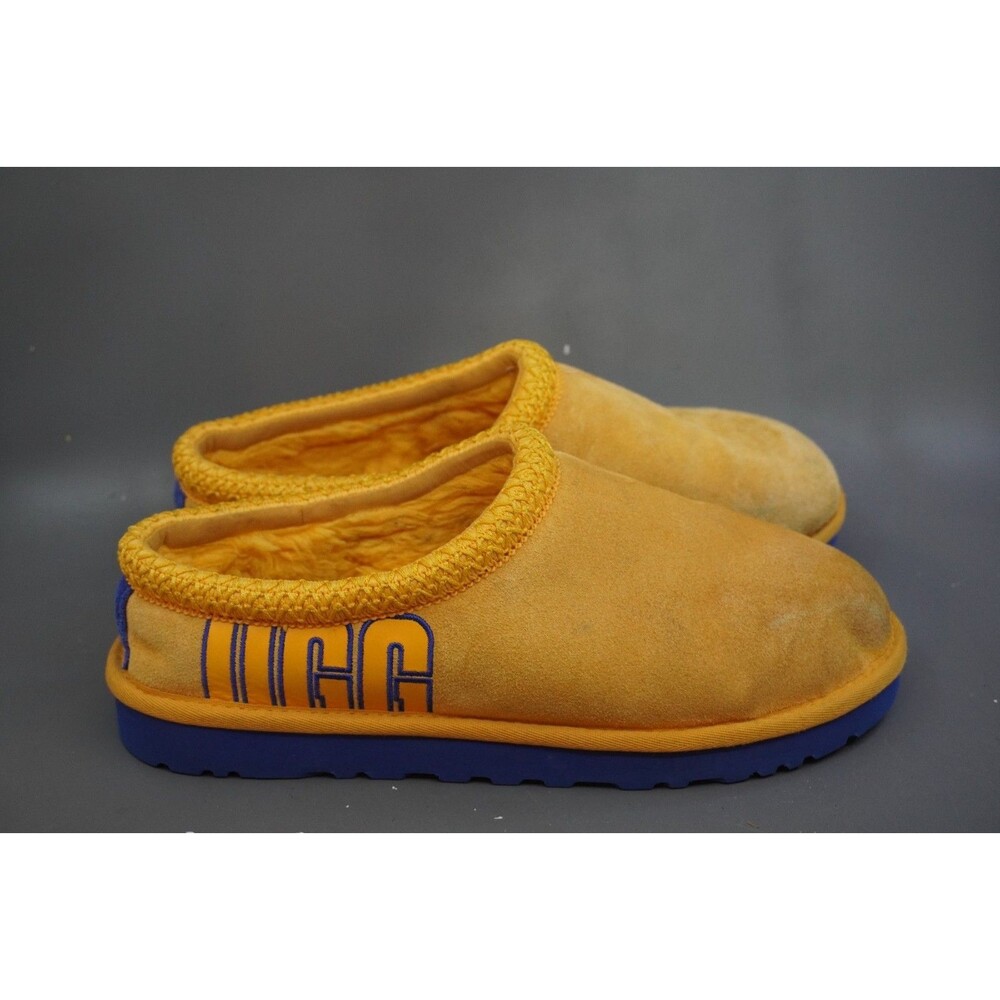 UGG Tasman Graphic Outline Canary Yellow Blue UCLA Men's Size 9 Slippers 113445